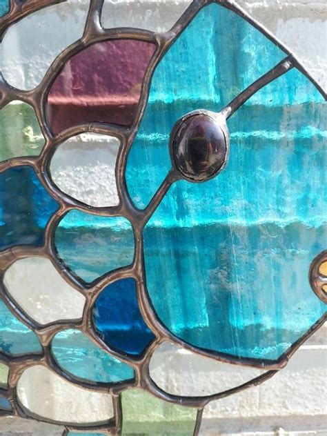Detail ~ Mooiste vis van de zee ~ Stained Glass ~ Tiffany ~ Blue ~ Arrow Glass