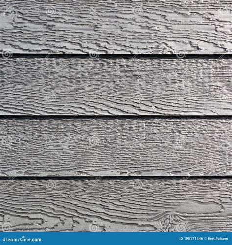 Gray Vinyl Siding with Imitation Wood Grain Stock Photo - Image of ...