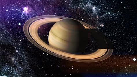 Rotation of the Planet Saturn HD.Realistic… - Royalty Free Video