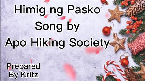 Himig Ng Pasko - Lyrics by APO Hiking Society - YouTube