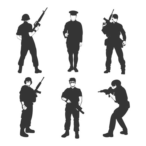 Army silhouette vector 8883693 Vector Art at Vecteezy