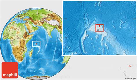 Physical Location Map of Praslin Is.