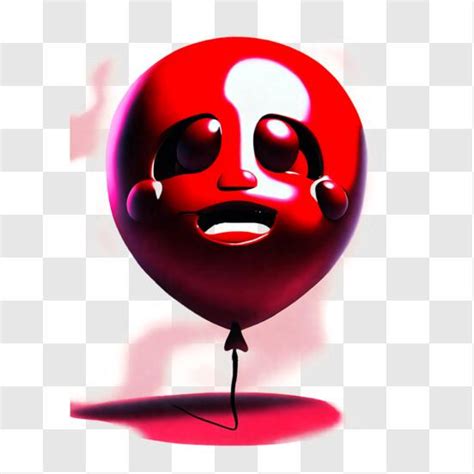 Download Playful Red Balloon with Cute Face and Blue Eyes PNG Online ...