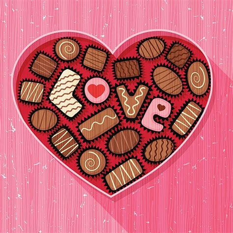 Valentines Day Stock Vector Art & Royalty-free Graphics - iStock Chocolates, Canvas Fabric ...