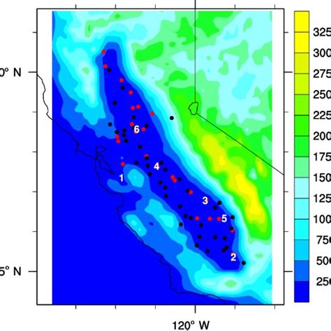 NOAA's National Climatic Data Center (NCDC; 24 stations, red dots ...