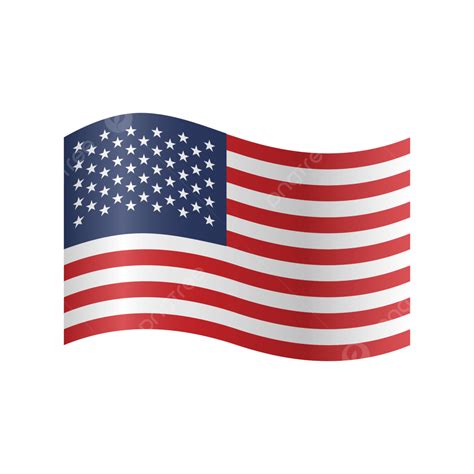 American Flag Wave Vector Clipart