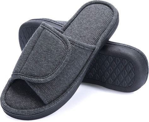 Amazon.com | WFL Velcro Slippers for Women Adjustable Wrap Open-Toe ...