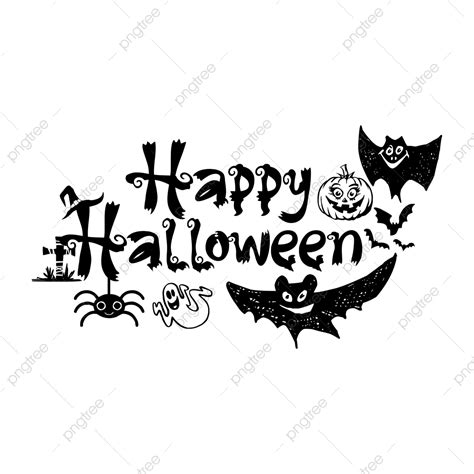 Happy Halloween Banner Vector Hd PNG Images, Happy Halloween Banner Handwritten Lettering, Happy ...
