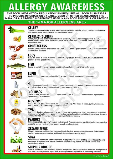 Printable Allergens Poster - prntbl.concejomunicipaldechinu.gov.co