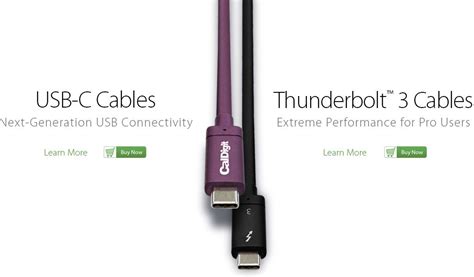 CalDigit | USB-C | Thunderbolt 3 | Cables