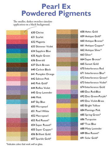 Pearl Paint Color Chart