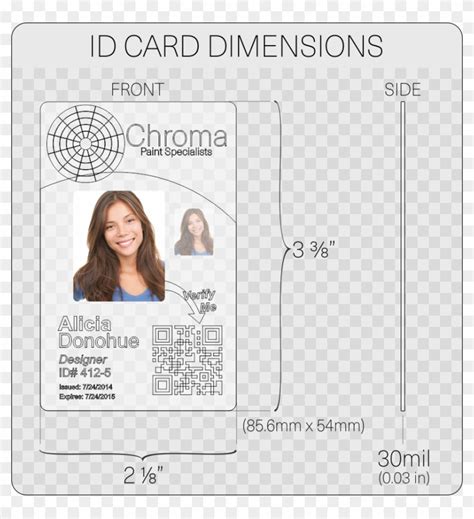 Id Card Design Specifications - Standard Id Card Size In Inches, HD Png Download - 858x900 ...