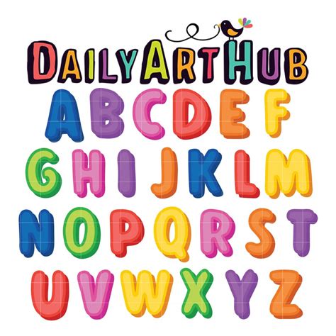 Large Alphabet Letters Clip Art