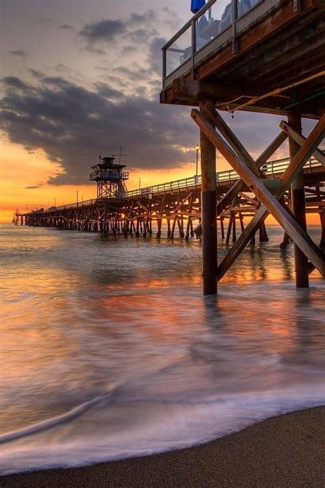 san clemente pier sunset evening entrance san clemente ca - There are great rewards in having a ...