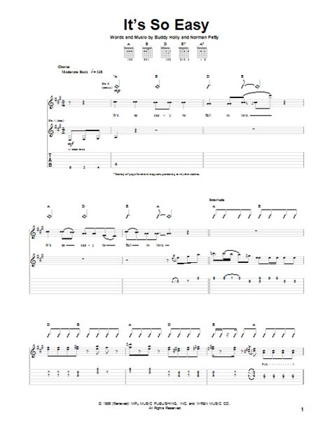 It's So Easy by Buddy Holly - Guitar Tab - Guitar Instructor