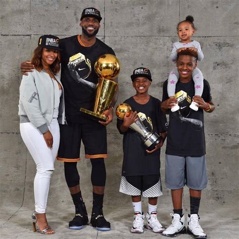 LeBron James family. Good husband and a loving father!