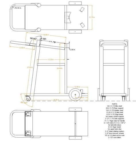 MIG Welding Cart Drawings | MIG Welding Cart | Welding cart, Welding ...