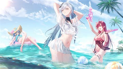 Anime Girls in Bikini Live Wallpaper - Live Wallpaper