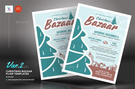 Christmas Bazaar Flyer Templates, Print Templates | GraphicRiver