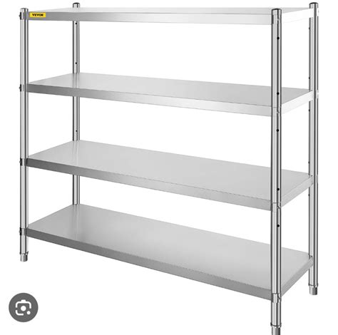 Stainless steel shelve rack 4 tier, Furniture & Home Living, Furniture, Shelves, Cabinets ...