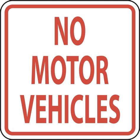 No Motor Vehicles Sign On White Background 7138501 Vector Art at Vecteezy