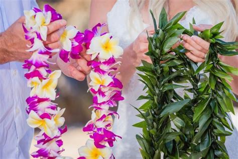 Hawaiian Beach Wedding leis | Maui weddings, Wedding lei, Wedding