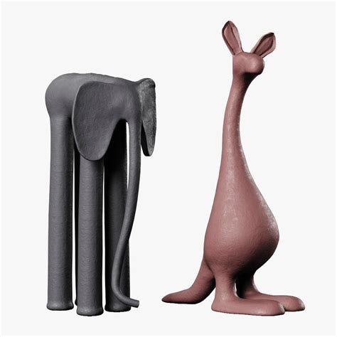 Animals-Sculpture in Clay model - TurboSquid 2051545