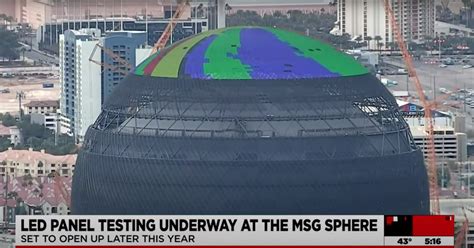 MSG Sphere Begins Tests Of World's Largest LED Screen As Construction ...