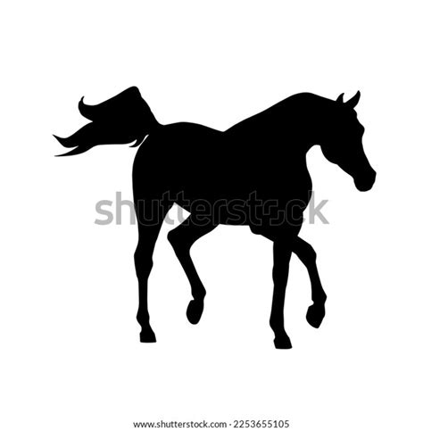 Arabian Horse Black Silhouette Vector Illustration Stock Vector (Royalty Free) 2253655105 ...