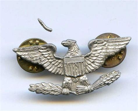 Vtg WWII Colonel Rank Eagle Pin 1/20 Silver Filled Insignia by NS Meyer As Found | Silver ...