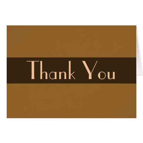 Thank You Light brown Greeting Cards | Zazzle