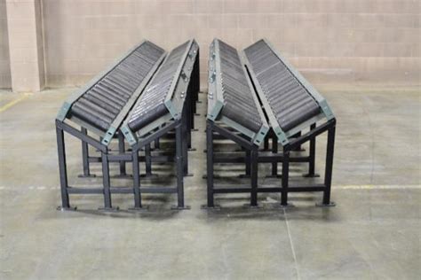 LOT: (2) Hytrol V-Shaped Roller Conveyors, S/N FRV001, 15 ft. Long x 22 ...