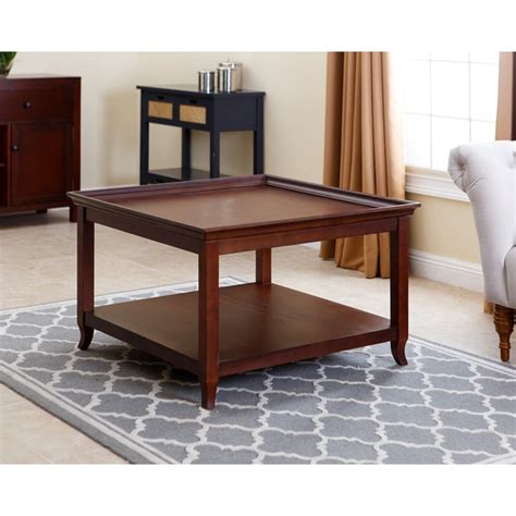 Shop Abbyson Carson 36-inch Square Wood Coffee Table - Free Shipping Today - Overstock.com ...