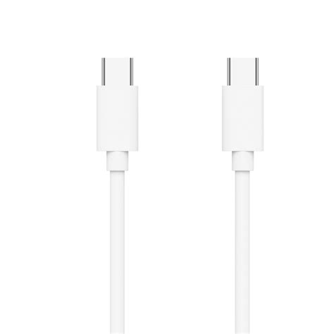 4ft USB-C to USB-C PVC Cable - White Just Wireless