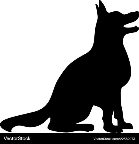 Dog silhouette Royalty Free Vector Image - VectorStock