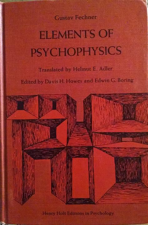 FECHNER ELEMENTS OF PSYCHOPHYSICS PDF