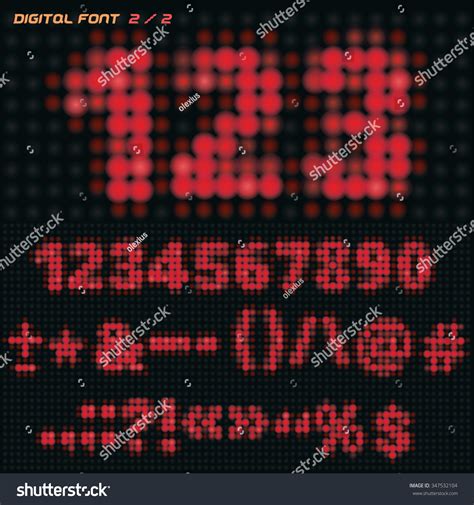 Digital Board Font Stock Vector (Royalty Free) 347532104 | Shutterstock