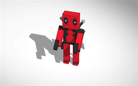 3D design Deadpool Minecraft Skin | Tinkercad