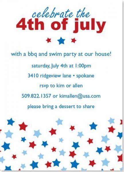 Wording For 4th Of July Party Invitations July 4th Invitations By InvitationConsultantscom ...