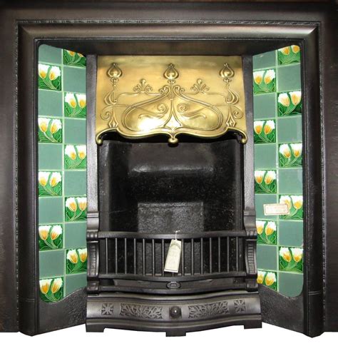 Buy Online: Art Nouveau Tulip Fireplace Tile Set