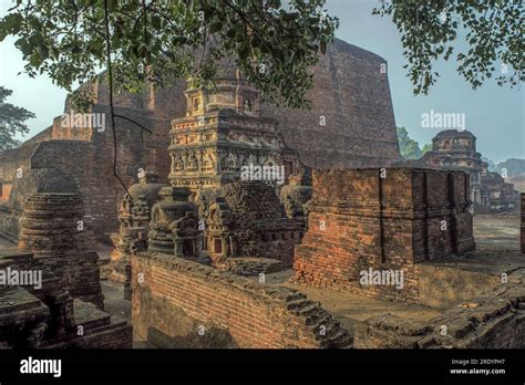 12 23 2014 Vintage ruins of Nalanda Mahavihara Mahavihara, 5th-century CE.at UNESCO world ...