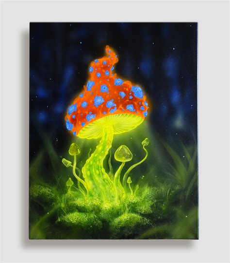 Fluorescent Mushroom | Mushroom art, Surreal art, Acrylic