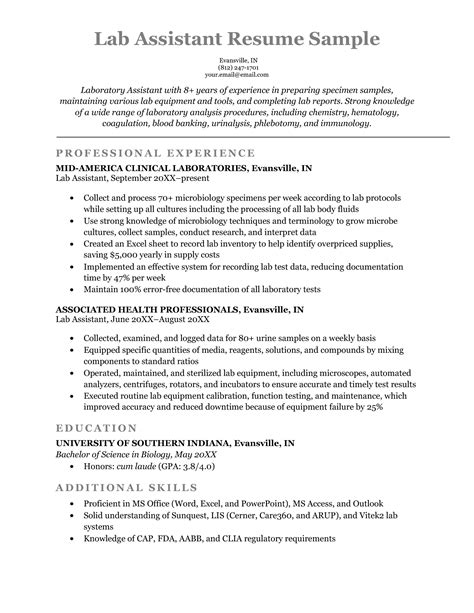 Chemistry Resume: Examples & Writing Tips | Resume Genius