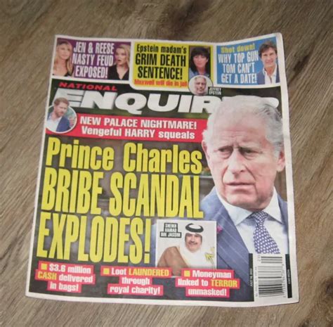 NATIONAL ENQUIRER 2022 magazine Jeffrey Epstein PRINCE CHARLES Reese Witherspoon £14.83 ...