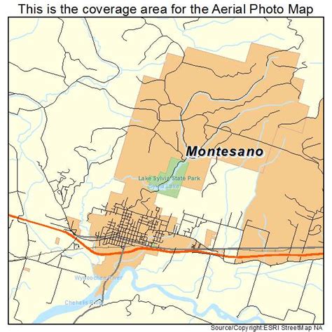 Aerial Photography Map of Montesano, WA Washington