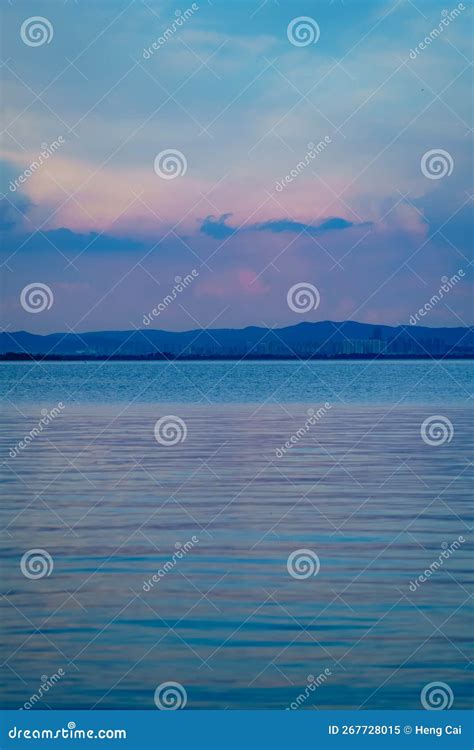 Dianchi Lake and Kunming City Scenery Stock Image - Image of blue ...