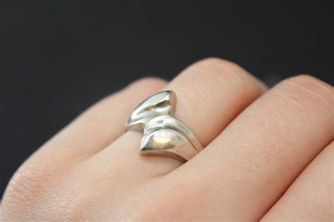 Sterling Silver Free Form Ring, Modern Sterling Silver Ring, Free Form Jewelry, Modernist ...