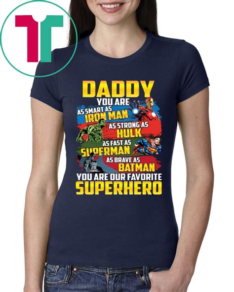 Daddy Superhero Tee Shirt MENS Dad, Fathers Day, Marvel, Fathers Day ...