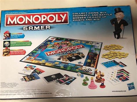 Monopoly Gamer Nintendo Characters Super Mario Princess Peach Yoshi Game Board | #1942195715