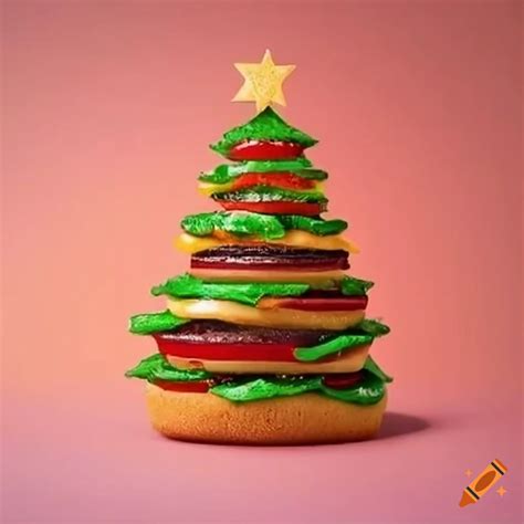 Cheeseburger christmas tree